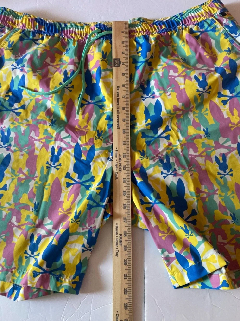 Psycho Bunny SZ XXL Yellow Multi-Color Swim Shorts